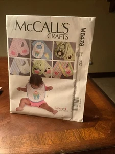 Mccalls M6478 Baby Lätzchen und Spucklappenmuster ungeschnitten - Bild 1 von 1