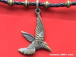 18.50" MEN'S FLYING JAY PENDANT BRAIDED NECKLACE - UNIQUE! - Picture 1 of 1