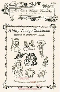 A Very Vintage Christmas Hot Iron Transfers by MaMaw's Vintage Embroidery - Picture 1 of 2