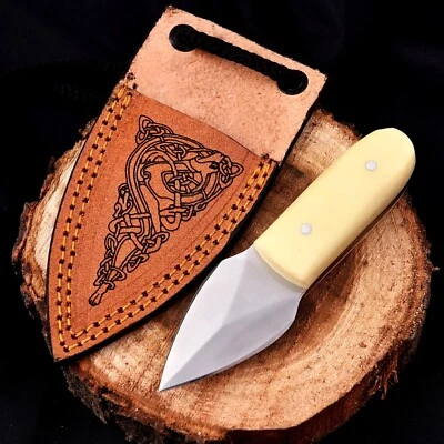 Custom Hand Made Hunting Throwing Knife High Polish Stainless Steel Blade 2881 - Image 1 of 4