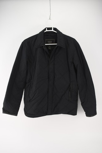 Giacca trapuntata Coach pelletteria uomo nera full zip taglia M