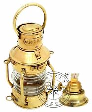 Nautical Brass Anchor Oil Lamp Maritime Ship Lantern Boat Decor Light.