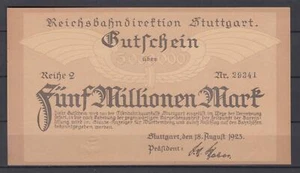 Reichsbahn Stuttgart - 5 millones de marcos - serie 2 - MGG 21,3b (1997) - Imagen 1 de 2