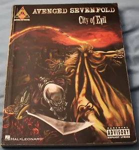 Avenged Sevenfold CITY OF EVIL Songbook Sheet Music Song Book Guitar Vocal PVG - Foto 1 di 5