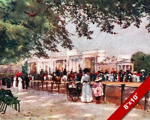 VICTORIAN ROTTEN ROW LONDON OLD ENGLAND ROSE BARTON KUNST LEINWANDBILD DRUCK - Bild 1 von 5