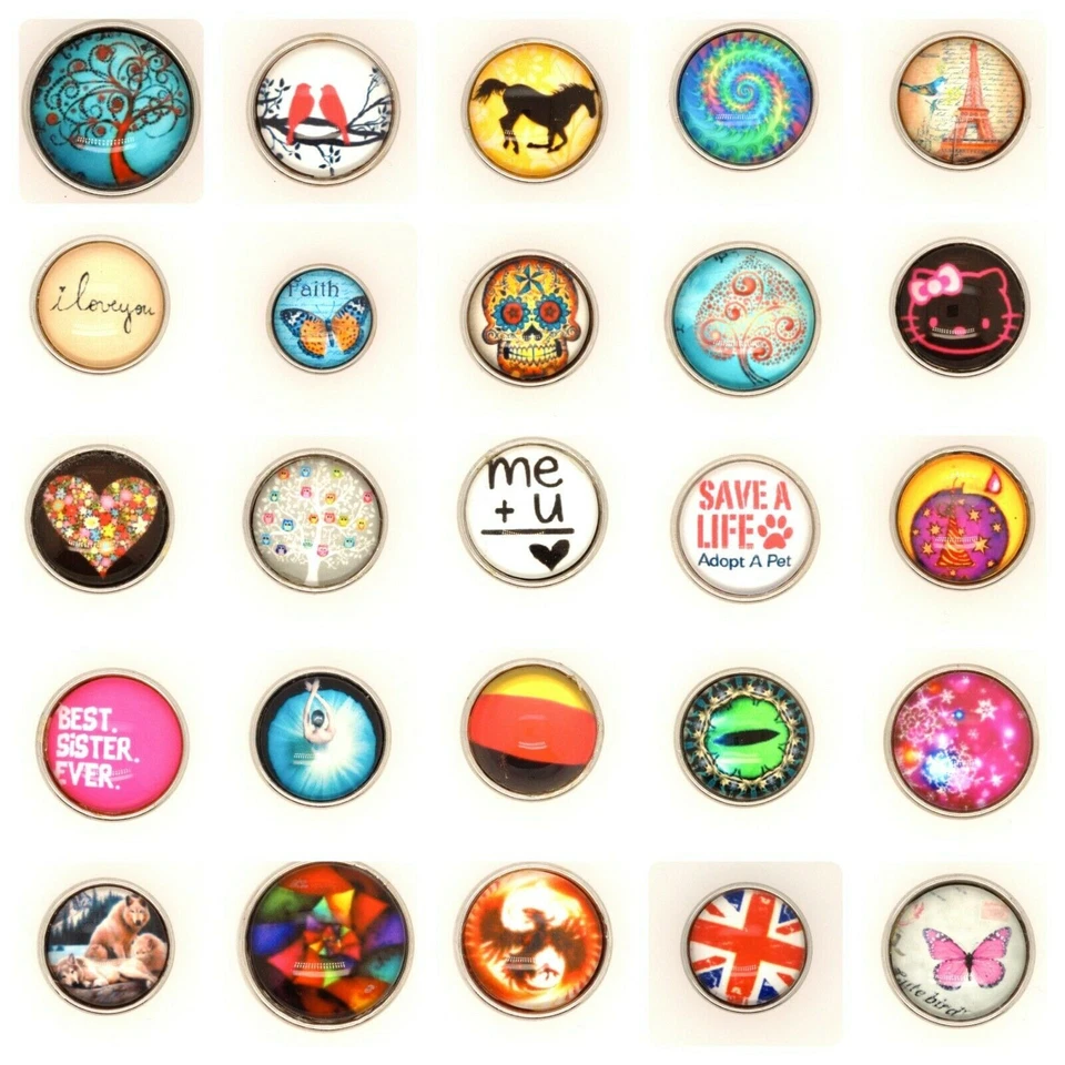 Di-VO Click Buttons Druckknopf Snap Rund verschiedene Modelle, 18mm - Bild 1 von 1