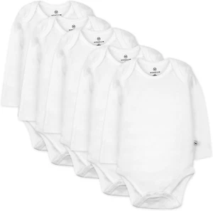 Baby Boys' 5-Pack Long Sleeve Bodysuits One-Piece 100% Organic Cotton for Infant - Picture 1 of 12
