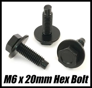 5 pernos para PEUGEOT NISSAN SKODA BMW hexagonal tornillo anillo lavadora negro metal M6x20 - Imagen 1 de 1