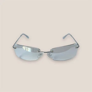 ๐ก๐ธ Vintage y2k rimless rhinestone Silver sun glasses - Picture 1 of 8