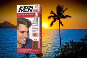 Just For Men Easy Comb-In Color, Hair Coloring Light-Medium Brown, A-30 - Picture 1 of 8