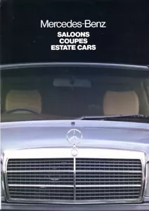 Mercedes-Benz 190 W123 G-Wagen R107 SL W126 SEC Coupes UK market 1983 brochure - Foto 1 di 1