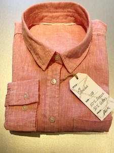 Women’s Size 10 Pink Linen/Cotton Casual Shirt By Joules - Picture 1 of 9