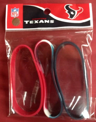 NFL HOUSTON TEXANS Football FOREVER Baller Bands Bracelets 3 Pack New! Cover