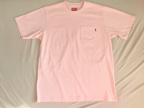 T shirt tascabile SUPREME pesca grande 2018 nuova di zecca + non indossata