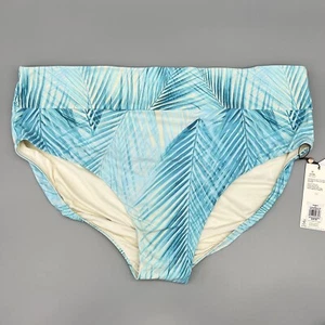 Calia Soft Palm Blue Wide Band Swim Bottom Size 2X Full Coverage Plus Size NWT - Picture 1 of 10
