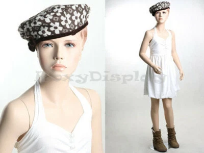 Maniquí infantil de pelo moldeado pose de pie #MZ-KD8 Foto 1 de 3