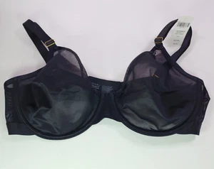 Soma 36D Bra Black UNBELIEVABLE Lift Unlined Perfect Coverage Mesh Retro New $60 - Picture 1 of 11