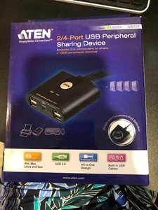 USB 2.0 Data Switch ATEN US224 4x USB 2.0 device to 2 PC - Picture 1 of 6