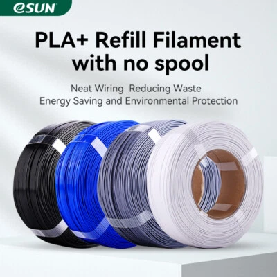 eSUN PLA+ PLA PLUS Filament Refill 1KG 1.75mm for 3D Printer With NO Spool - Image 1 of 4