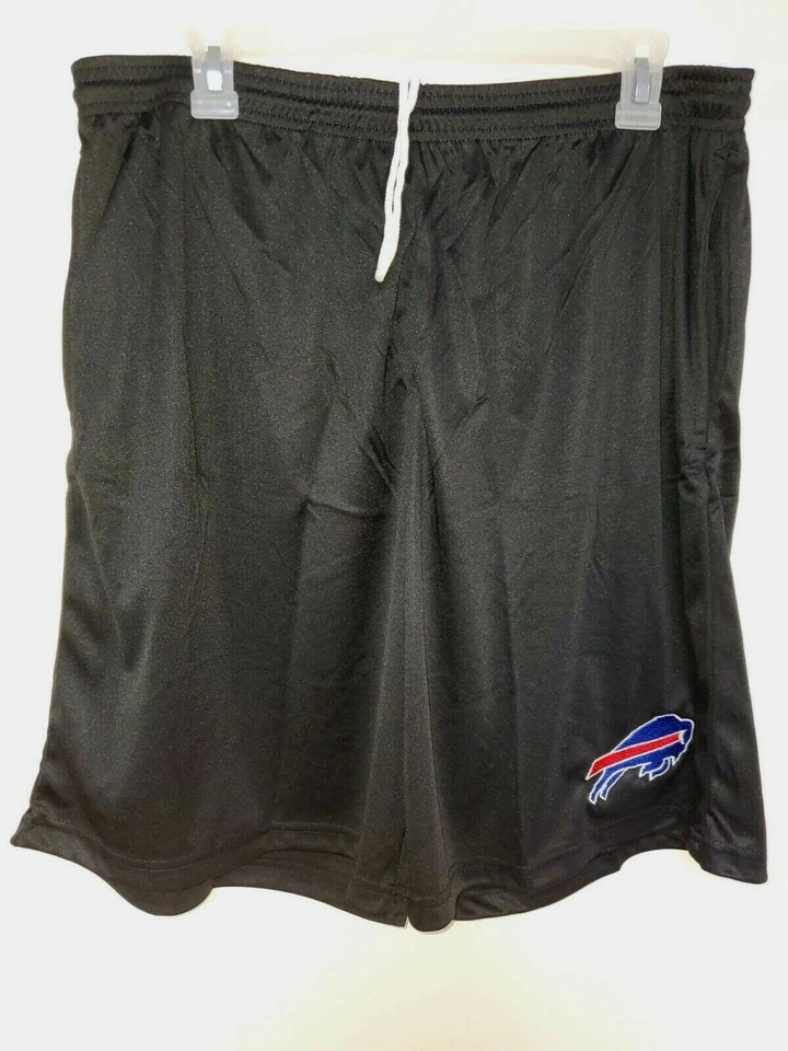 0724-1 Mens NFL BUFFALO BILLS Polyester Jersey SHORTS Football BLACK New - Image 1 of 1