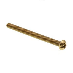 Prime-Line 8-32 x 2" Maschinenschraube Rundkopf Schlitz/Kreuzschlitz Kombi Messing - 100 - Bild 1 von 6