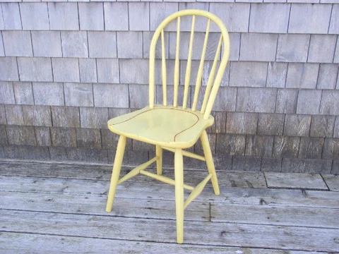 Antique Vintage Wooden Chair Bentwood Spindle Bow Back Windsor Primitive Country Cover