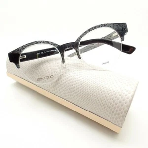 Jimmy Choo JC151 RBY Black Glitter 47mm New Authentic Eyeglass Frame - Picture 1 of 5