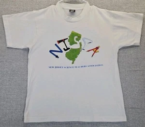 Vintage 80er Jahre New Jersey Wissenschaft Lehrer Assn. Tshirt Herren LG Einzelnaht Hergestellt in den USA - Bild 1 von 22