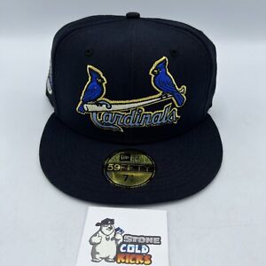 Exclusive Fitted New Era St Louis Cardinals SZ 7 3/8 Blue Birds Hat Club