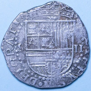 SPAGNA FILIPPO II 2 REALES SIVIGLIA SPL ARGENTO SILVER COIN NUMISMATICA - Imagen 1 de 2