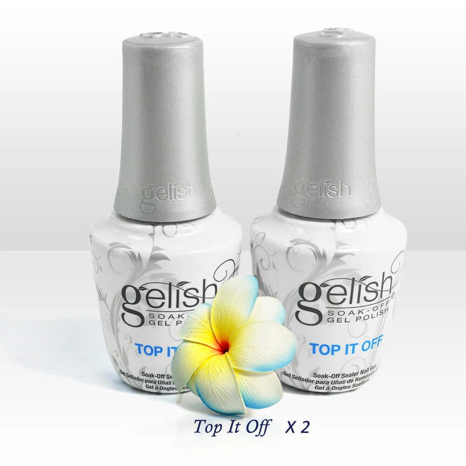 Nail Harmony Gelish Top Coat UV Soak Off Gel Top It Off 0,5 once / 15 ml x 2 pezzi - Immagine 1 di 1
