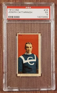 Tarjeta de hockey de novato 1910 Imperial C56 #16 Joseph Cattarinigh Canadiens PSA 5 RC - Imagen 1 de 2