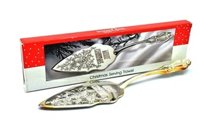 Servidor de pasteles International Silver Company Feliz Navidad Feliz Navidad Nuevo - Imagen 1 de 2