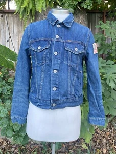 Polo Ralph Lauren Jean Denim Jacket Trucker USA Flag 90s Boys Large 14-16 - Picture 1 of 13