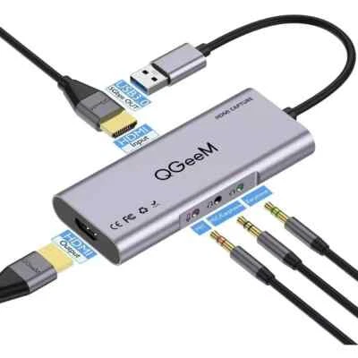 HDMI to USB 3.0 Game Capture Card 1080P 60fps Full HD Video/Audio (QGeeM) MAC/PC - Image 1 of 4