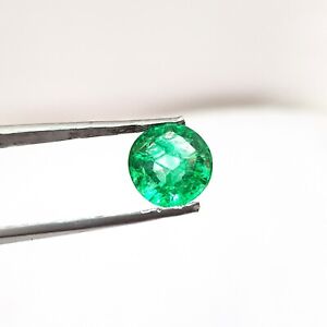 7.0 Ct Certified Natural Beautiful Round Colombian Emerald Loose Gemstone J-781