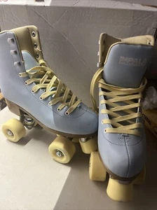 IMPALA QUAD ROLLER SKATES - Sky Blue / Yellow - US Size 8 - Picture 1 of 3