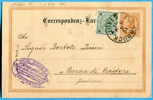 AUSTRIA - 1891 INNSBRUCK per l'Italia - STATIONERY (1250-90) - Picture 1 of 2
