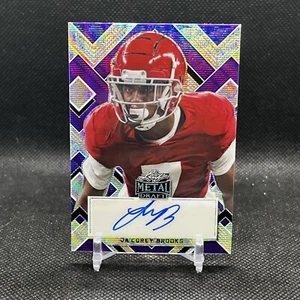 2022 Leaf Metal Draft JA’COREY BROOKS Purple Rookie Auto 7/20 Jersey # 1/1 RC - Picture 1 of 4
