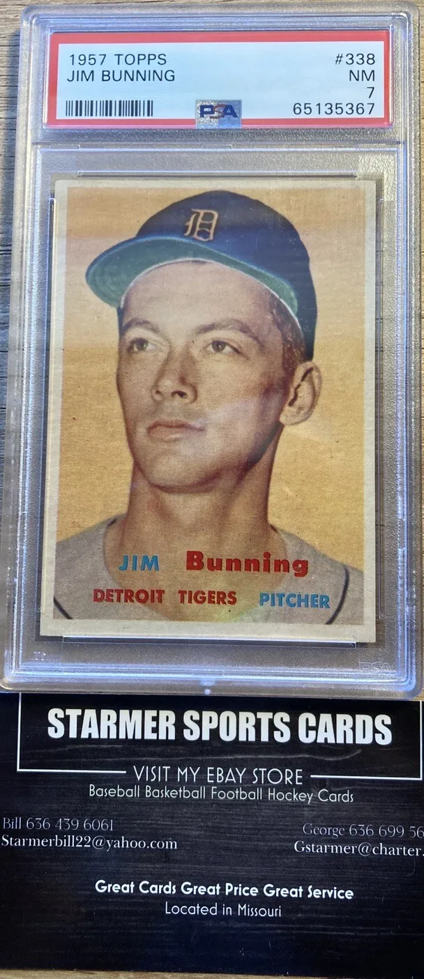 1957 Topps Jim Bunning #338 PSA 7