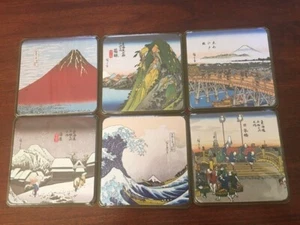 Vintage Japan Coasters Six Different Scenes - Picture 1 of 3