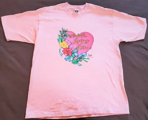 Love Unlimited Made For Loving Him Roseanne Pink Short Sleeve T-Shirt Adult L - Picture 1 of 9