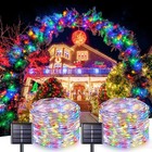 Luces Solares De Navidad Para Exterior Jardin 33ft 100LED Decoracion 2 pack