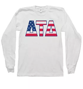 Camiseta Delta Tau Delta Bella + Lona Mangas Largas EE. UU. Letras DTD - Imagen 1 de 1