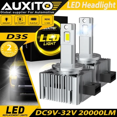 AUXITO D3S D3R D3C LED Headlight Bulb 6500K Super White HID Xenon Conversion Kit - Image 1 of 4