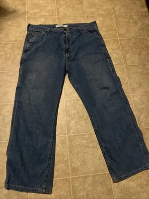 Pantalones de mezclilla rectos sueltos vintage Y2K Levis para hombre 40x30 desgastados carpintero Foto 1 de 4