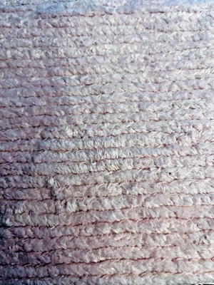 VTG CHENILLE Daisy Kingdom CRAFT CUTS Nana's Attic PINK Chenille Cotton 12” x31" - Image 1 of 4