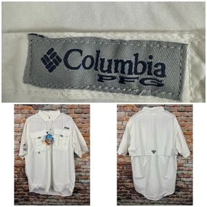 Camisa Columbia PFG Ventilada Bahama Blanca Manga Corta Grande Old Camp Whisky - Imagen 1 de 11