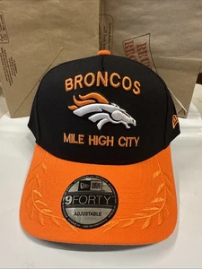 Denver Broncos 9FORTY New Era Snapback Mütze Cap Orange/Schwarz Brandneu - Bild 1 von 9