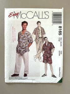 1990's McCall's Men's Shirt,Tank-Top,Pants,Shorts Pattern 8165 Size L UNCUT - Picture 1 of 2